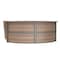 Linea Italia Reception Desk 11.1 ft D X 46 in H, 11.8 ft W X Thermofused Laminate, Walnut ZUI299 - alternate 5